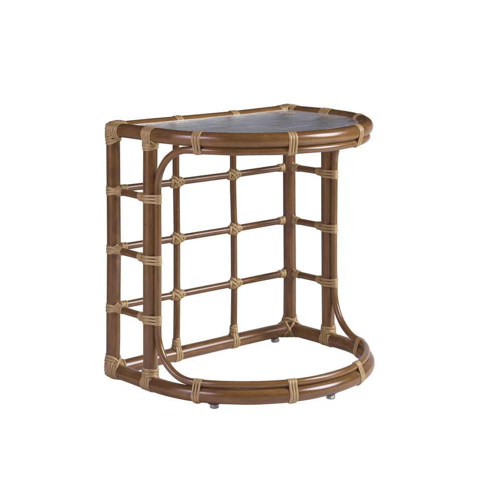 Outdoor Side Tables Demilune End Table - 3360 Medium Brown