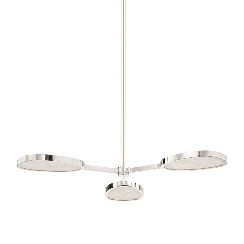 Flush Mounts Patras Chandelier - Burnished Nickel 3 Lights