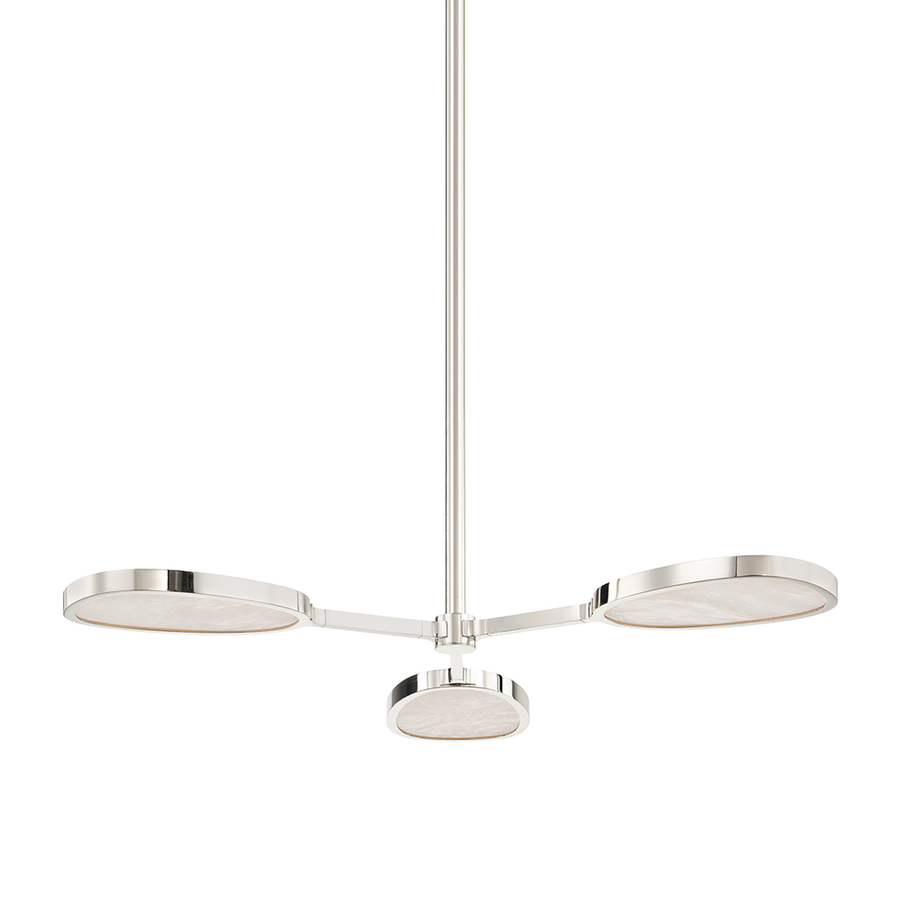 Flush Mounts Patras Chandelier - Burnished Nickel 3 Lights