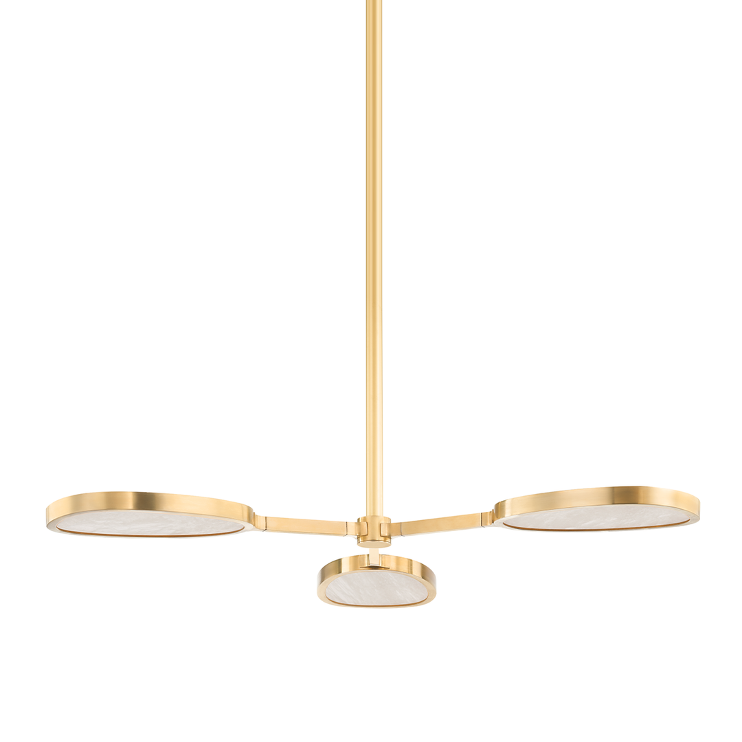 Patras Chandelier - Vintage Brass 3 Lights