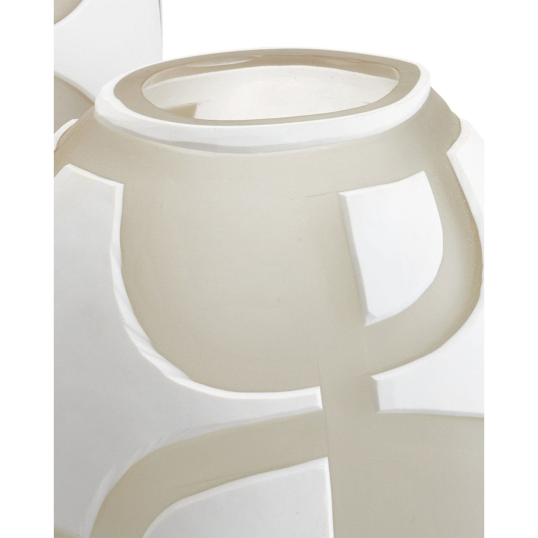 Art Decortif White Vase Set of 2