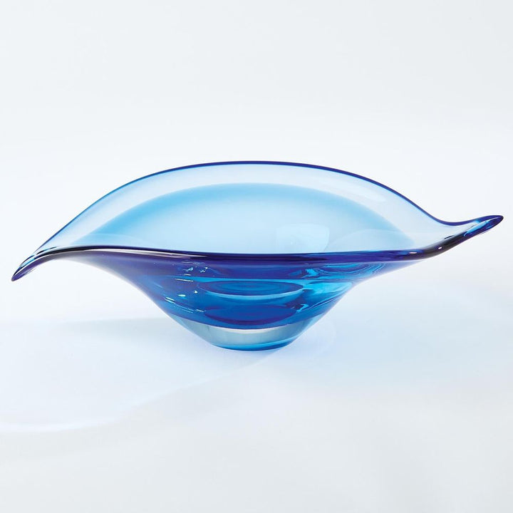 Bowls Bent Leaf Bowl-Blue-Lg