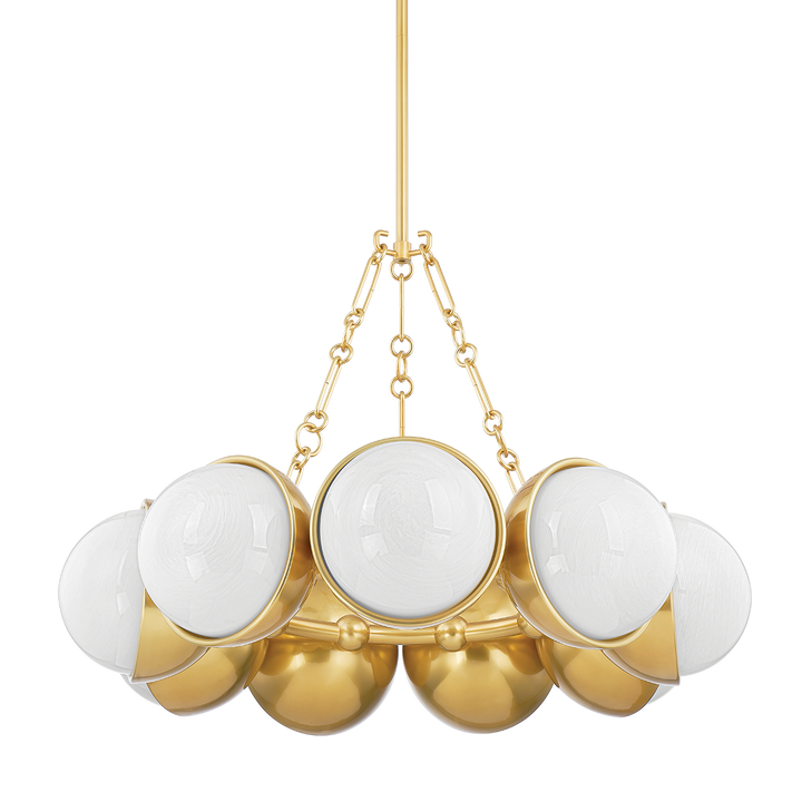 Althea Chandelier - Vintage Polished Brass 9 Lights