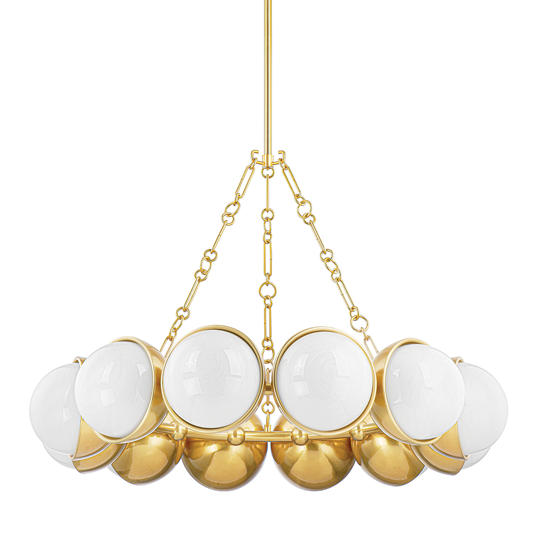 Althea Chandelier - Vintage Polished Brass 12 Lights