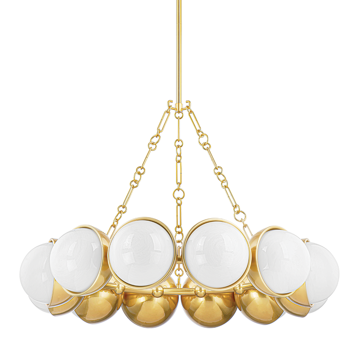 Althea Chandelier - Vintage Polished Brass 12 Lights