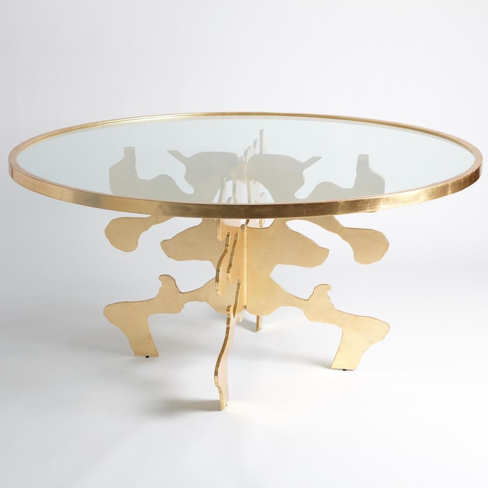 Dining Tables Ink Blot Dining Table-Gold Leaf-60