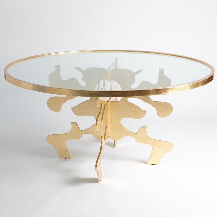 Dining Tables Ink Blot Dining Table-Gold Leaf-60