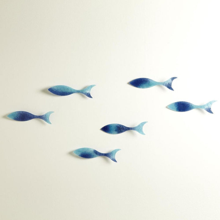 Wall Decor S/6 Wall Fish-Blue-Sm