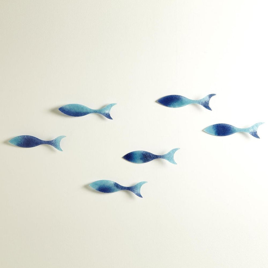 Wall Decor S/6 Wall Fish-Blue-Sm