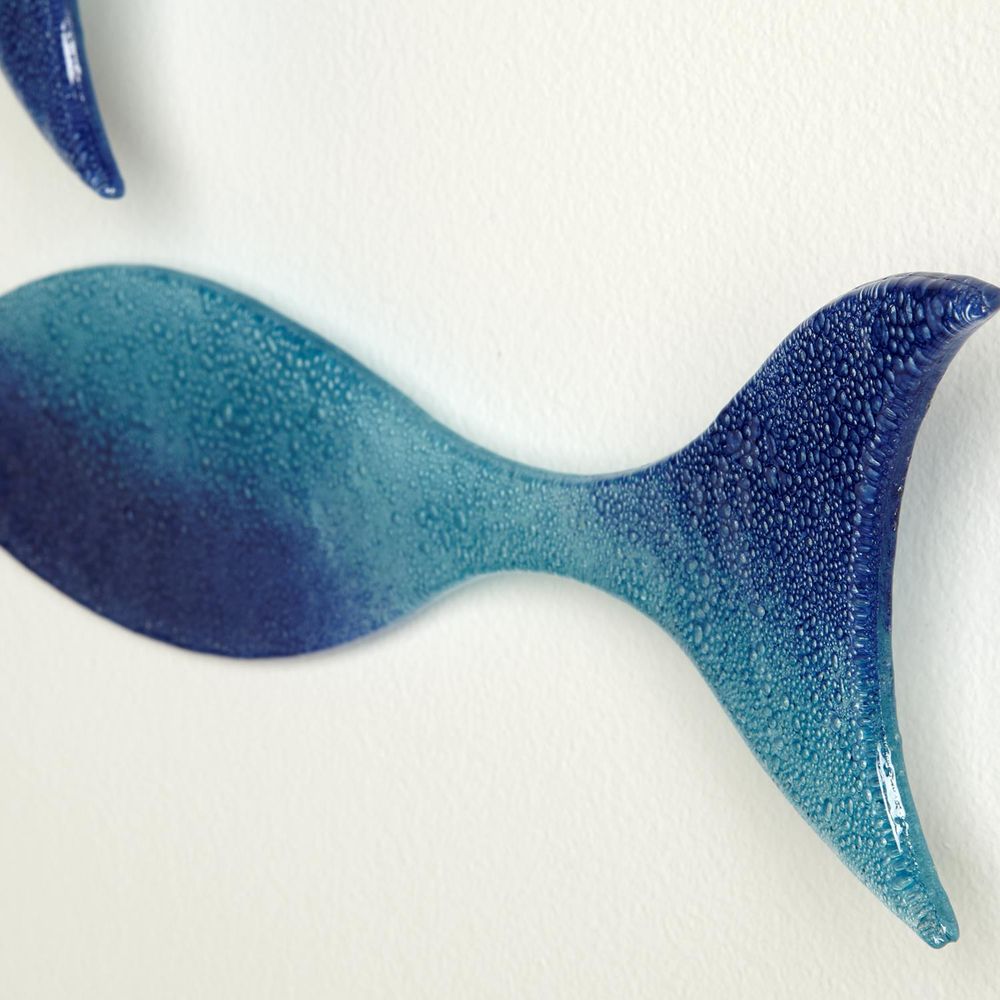 Wall Decor S/6 Wall Fish-Blue-Lg