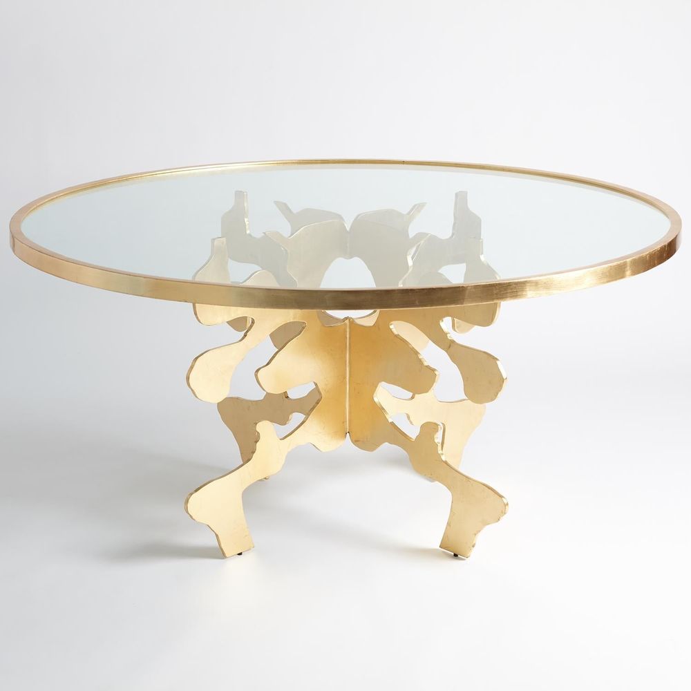 Dining Tables Ink Blot Dining Table-Gold Leaf-60
