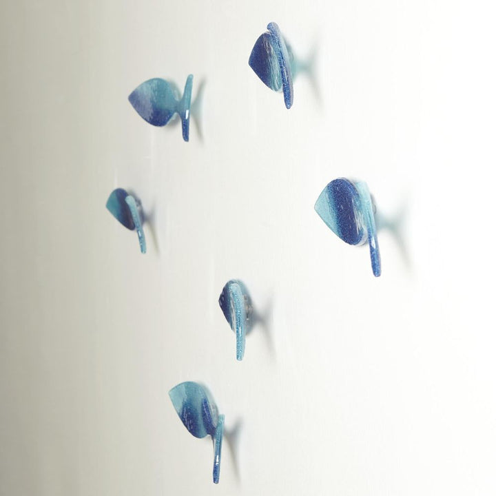 Wall Decor S/6 Wall Fish-Blue-Sm