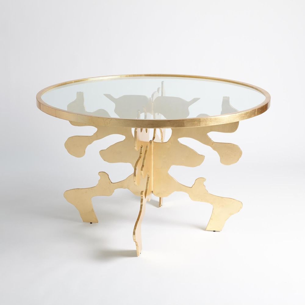 Dining Tables Ink Blot Dining Table-Gold Leaf-48