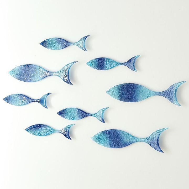Wall Decor S/6 Wall Fish-Blue-Sm