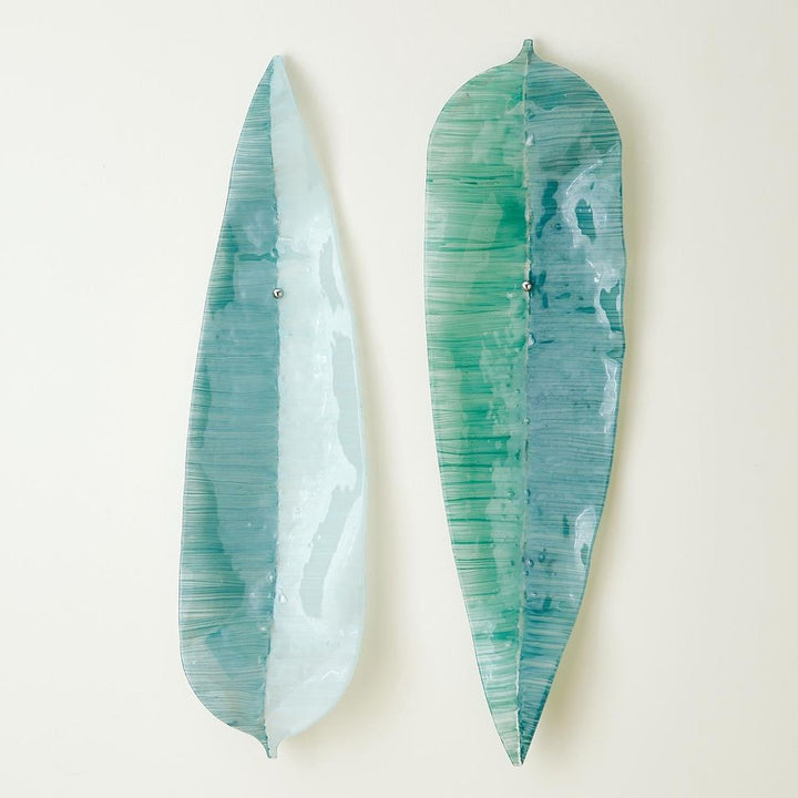 Glass Wall Leaf-Blue/Green