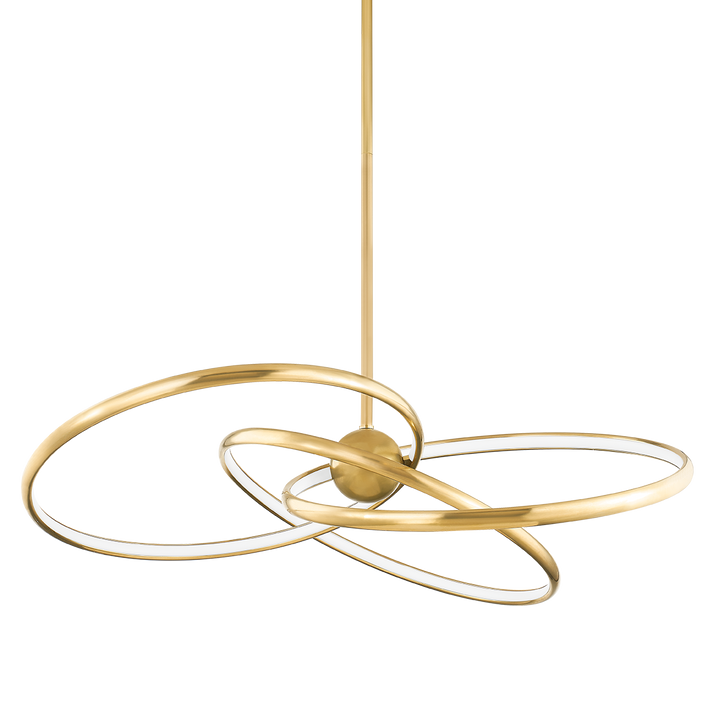 Alula Chandelier - Vintage Brass 3 Lights 42in