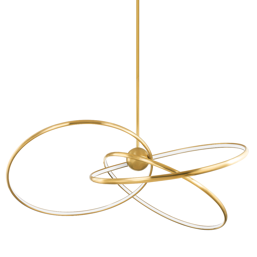 Alula Chandelier - Vintage Brass 3 Lights 60in