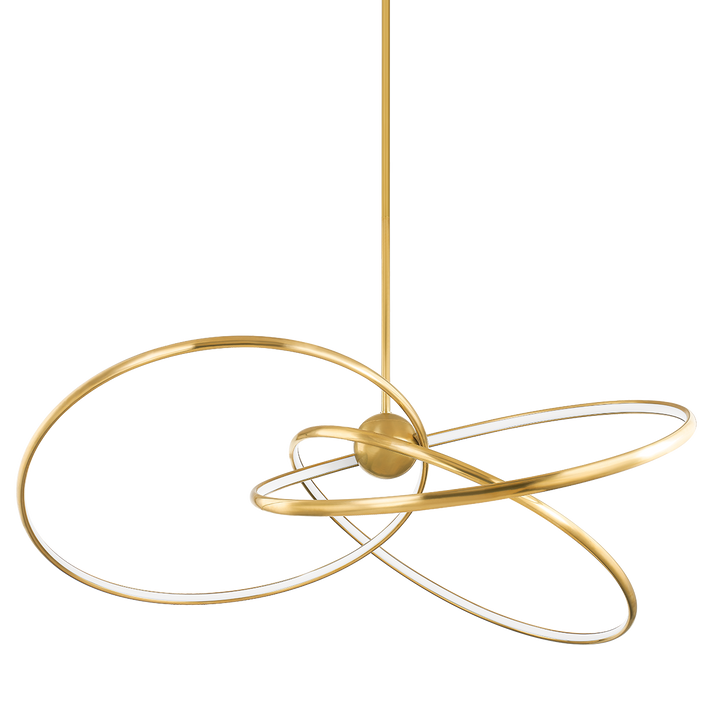 Alula Chandelier - Vintage Brass 3 Lights 60in