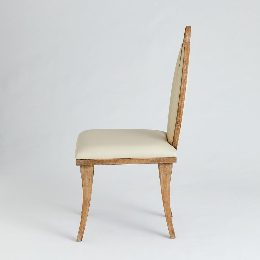 Adelaide Chair-Beige Leather