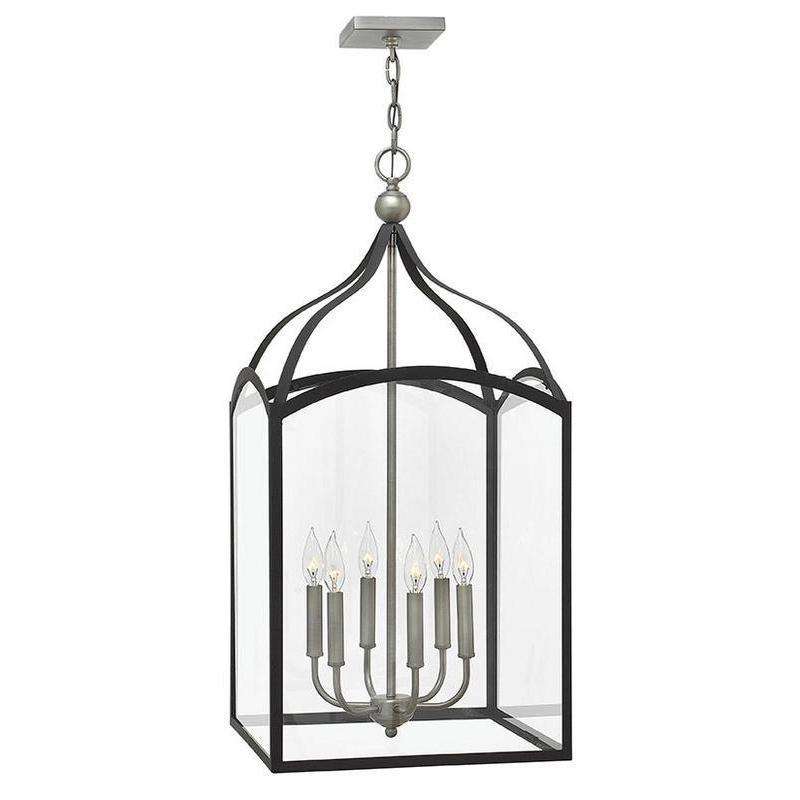 Foyer Clarendon Large Open Frame-Hinkley Lighting-HINKLEY-3414DZ-PendantsAged Zinc-2-France and Son