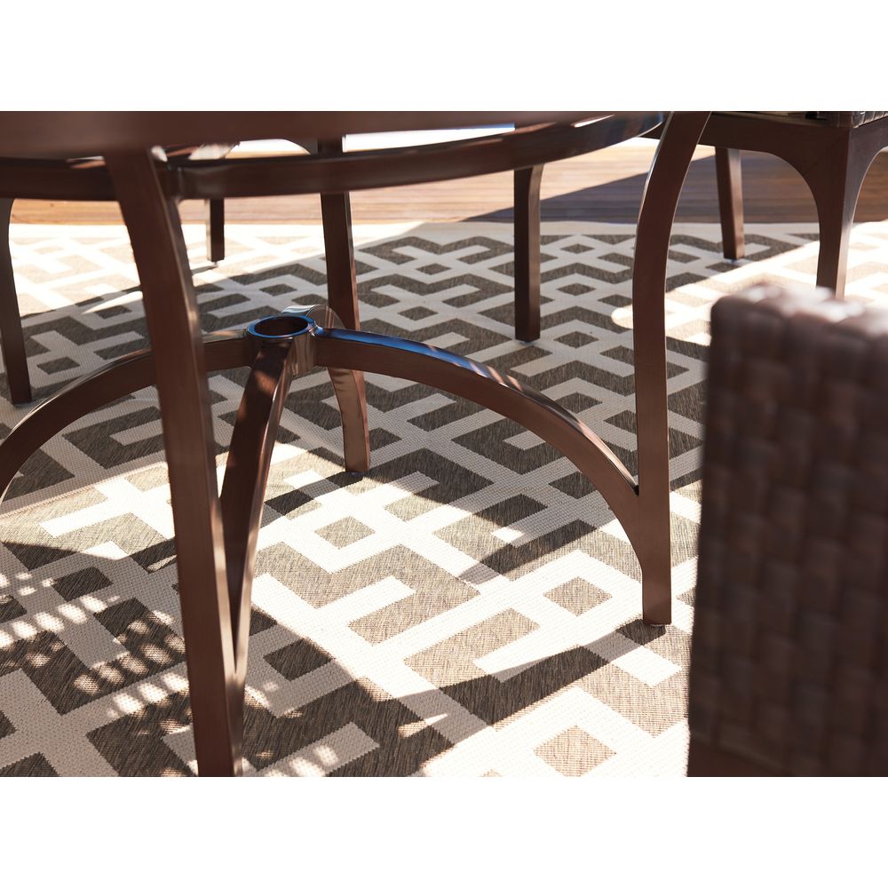 Round Dining Table - Medium Brown