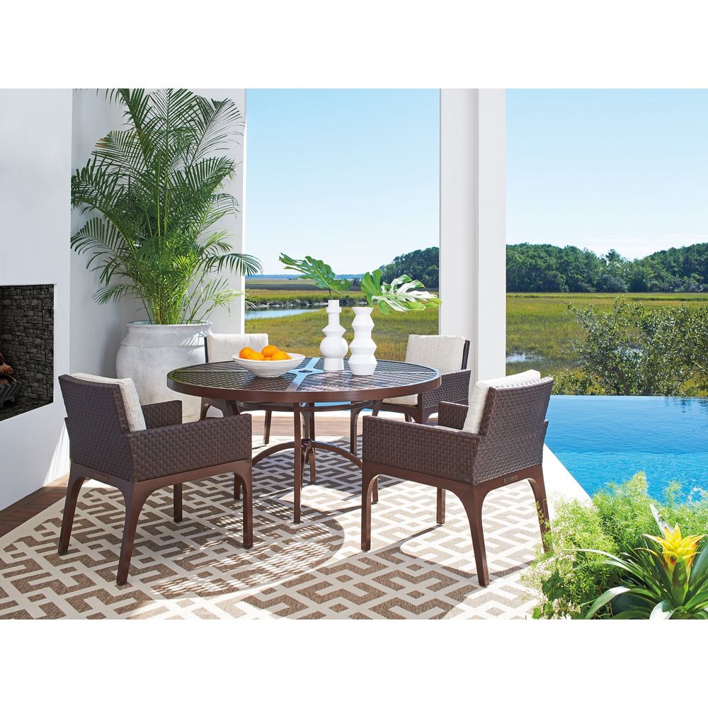 Outdoor Dining Tables Round Dining Table - Medium Brown