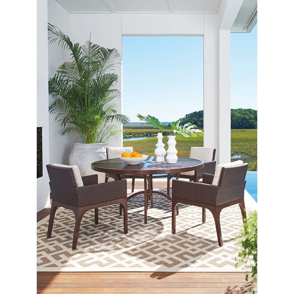 Outdoor Dining Tables Round Dining Table - Medium Brown