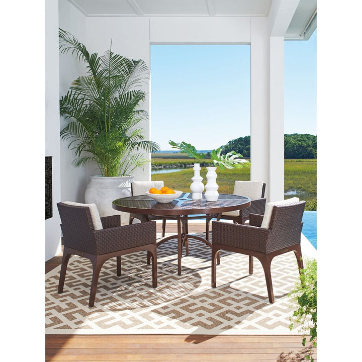 Outdoor Dining Tables Round Dining Table - Medium Brown