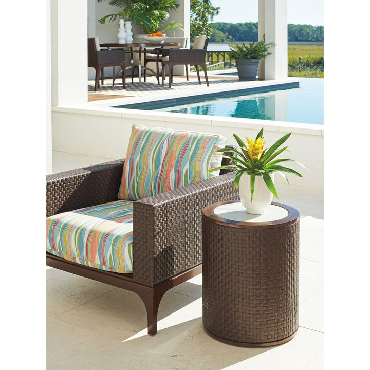 Outdoor Side Tables Round Accent Table - 3420 Brown