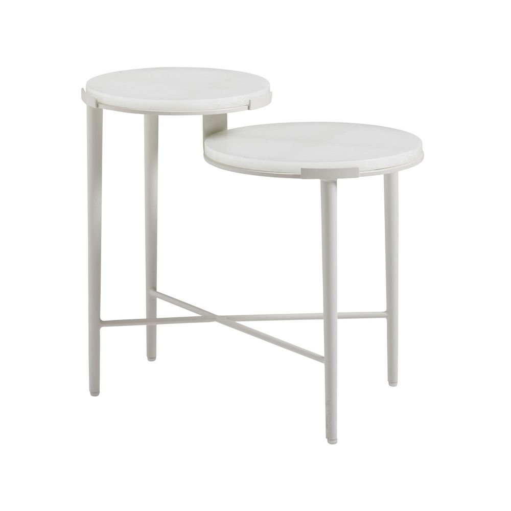 Outdoor Side Tables Tiered End Table - Ivory