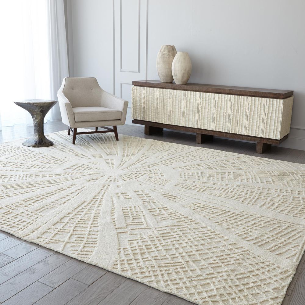 Rugs Vortex Rug-Ivory/Ivory-8 x 10