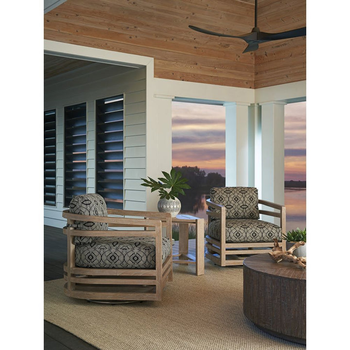 Outdoor Side Tables Triangular End Table - 0003 Dark Brown