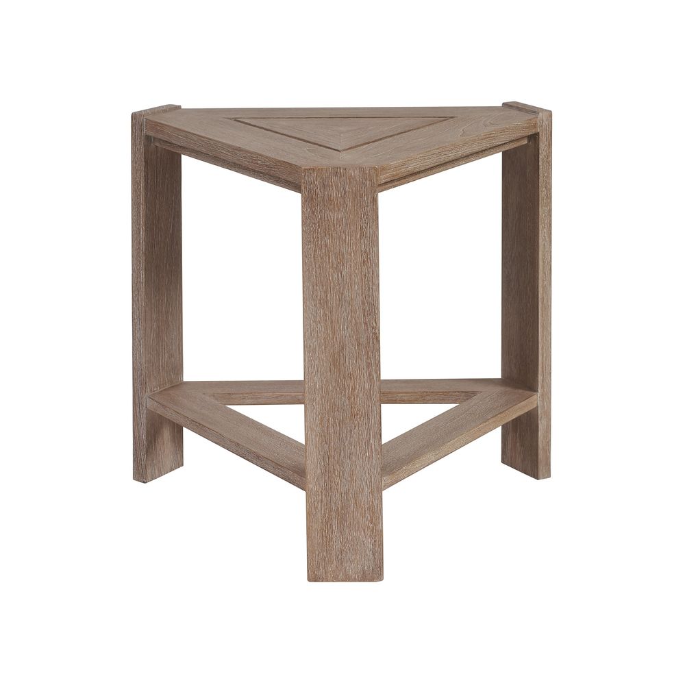 Outdoor Side Tables Triangular End Table - 0003 Dark Brown