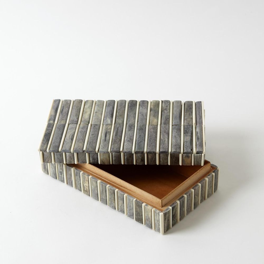 Grey/Ivory Bone Box-Lg