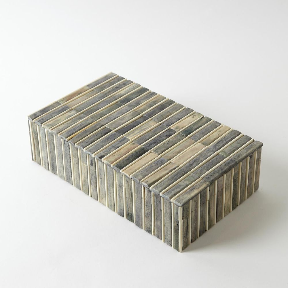 Grey/Ivory Bone Box-Lg