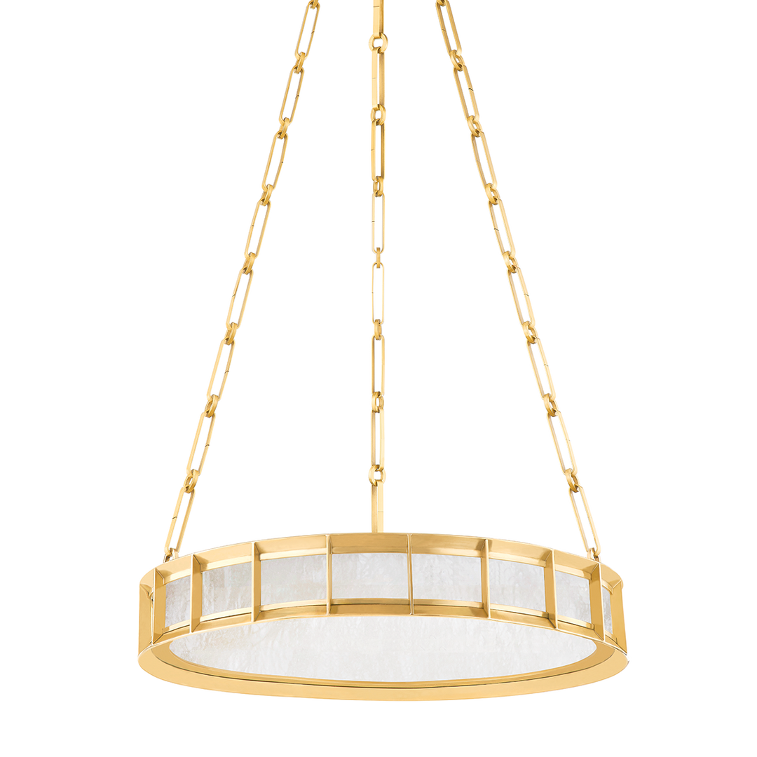 Leda Chandelier - Vintage Brass 19.75in