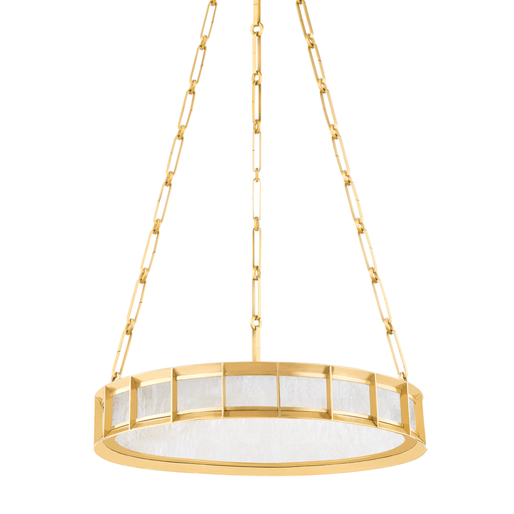 Leda Chandelier - Vintage Brass 19.75in