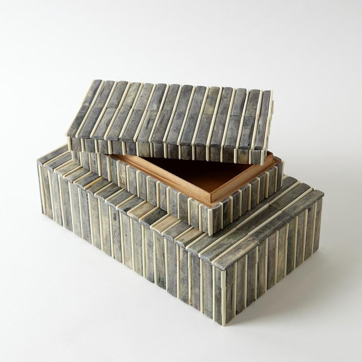 Grey/Ivory Bone Box-Lg