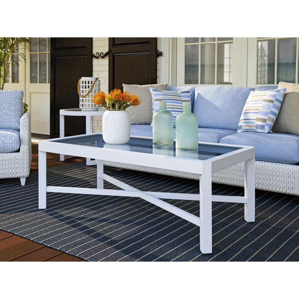 Outdoor Coffee Tables Rectangular Cocktail Table - 0201 White