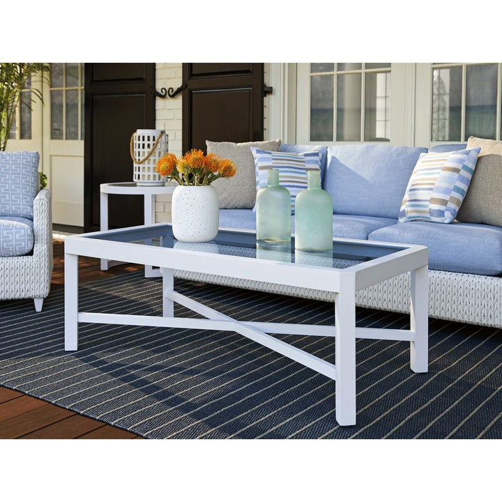 Outdoor Coffee Tables Rectangular Cocktail Table - 0201 White