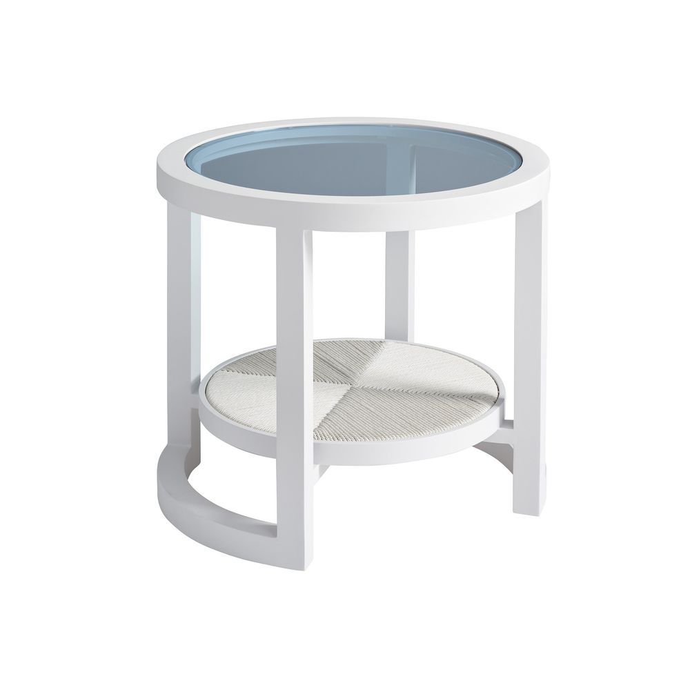 Outdoor Side Tables Round End Table - 0201 White
