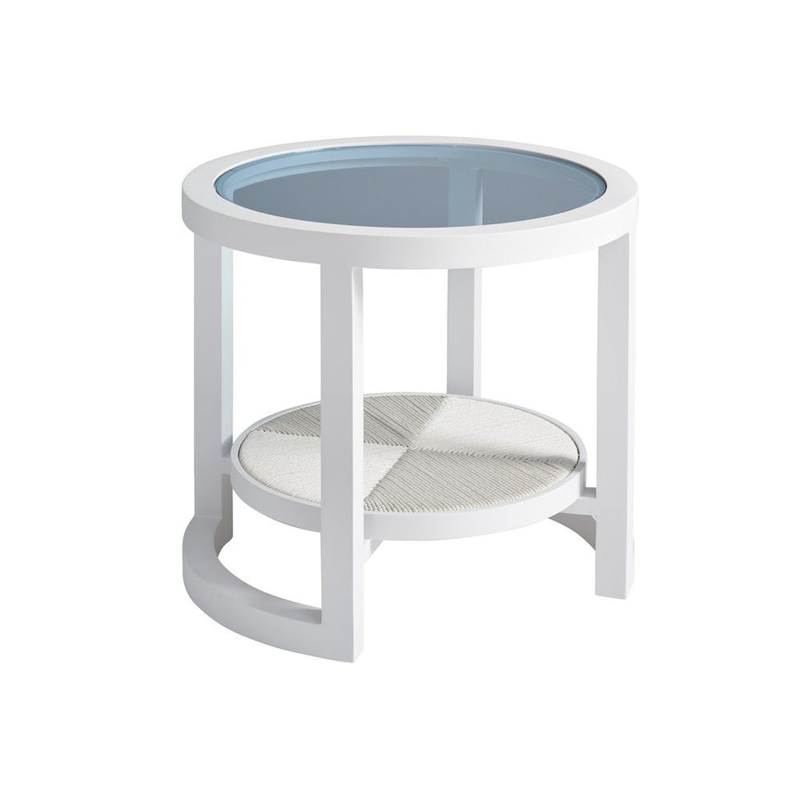 Outdoor Side Tables Round End Table - 0201 White