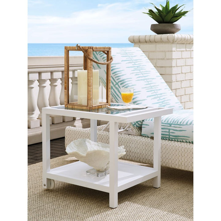 Outdoor Side Tables Serving End Table - 0201 White