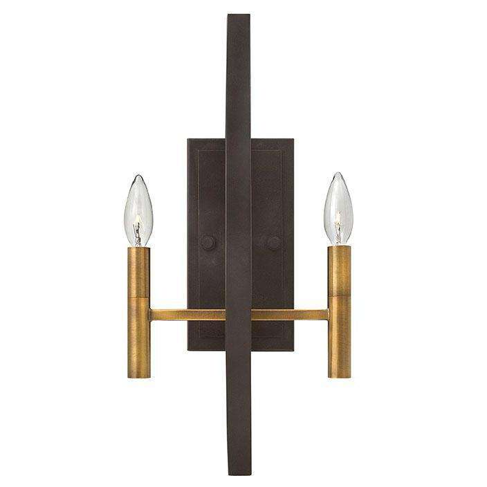 Euclid Two Light Sconce-Hinkley Lighting-HINKLEY-3460SB-Wall LightingSpanish Bronze-2-France and Son