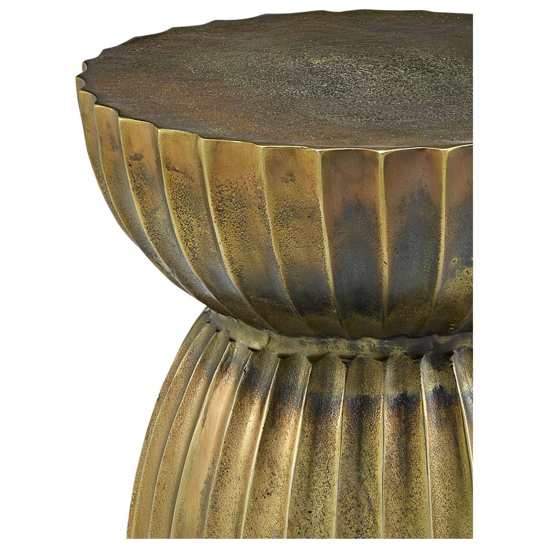 Rasi Antique Brass Accent Table