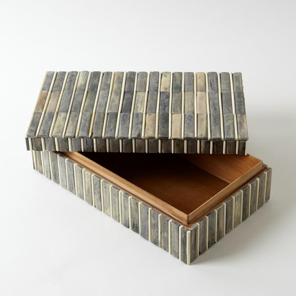 Grey/Ivory Bone Box-Lg