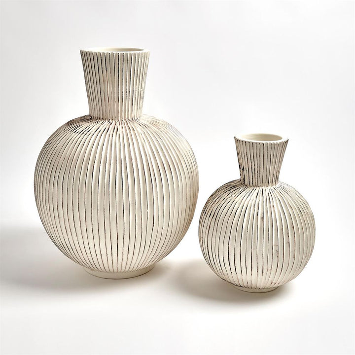 Vases Furrow Sphere Vase-Lg