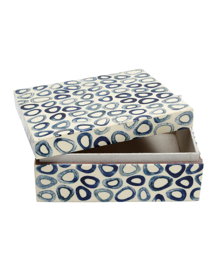 Boxes Ovoid Blue Box Set of 2