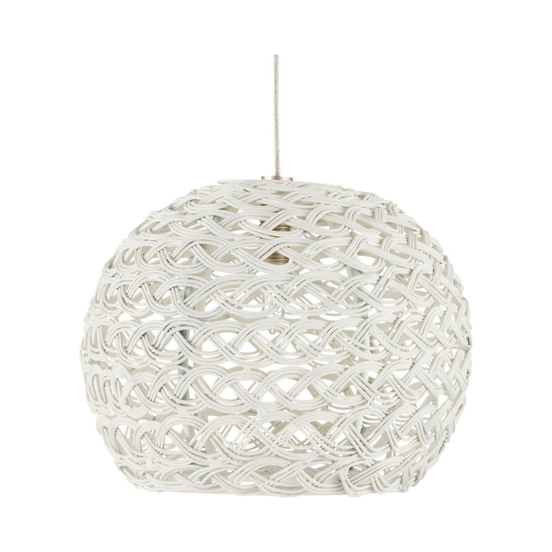 Piero White 3-Light Round Multi-Drop Pendant