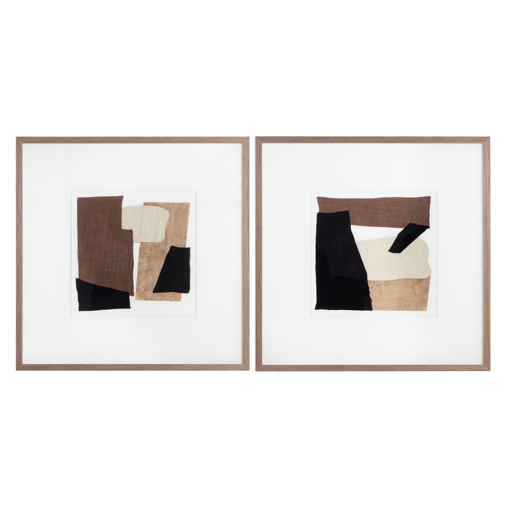 Wall Art Family Dynamics Ⅰ - 40" X 40" - Dark Brown Frame